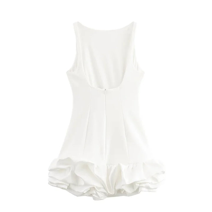 Stilla | Kvinders Rynkede Kant Boble Mode Designer Mini Kjoler (kort)