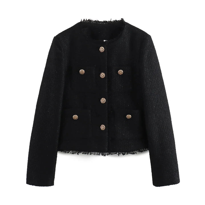 Stilla | Kvindernes Rustikke Toppe Mode Designer Tweed Uldjakker