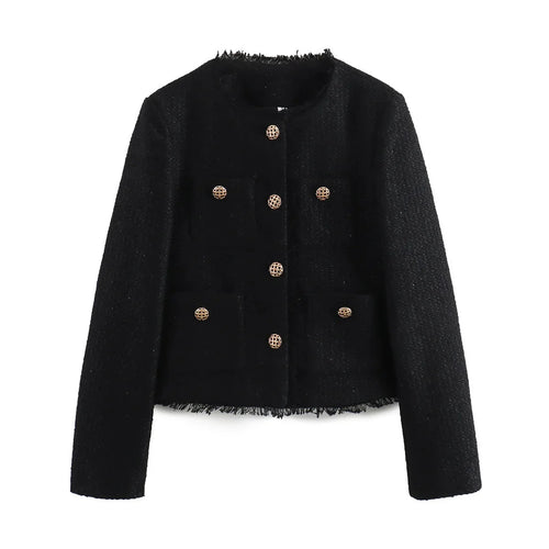 Stilla | Kvindernes Rustikke Toppe Mode Designer Tweed Uldjakker