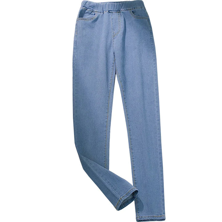 Stilla | Kvinders S 6xl Mode Designer Høj Talje Strækbar Denim Bukser (plus Størrelse)