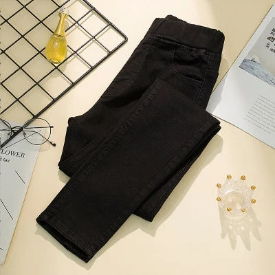 Stilla | Kvinders S 6xl Mode Designer Høj Talje Strækbar Denim Bukser (plus Størrelse)