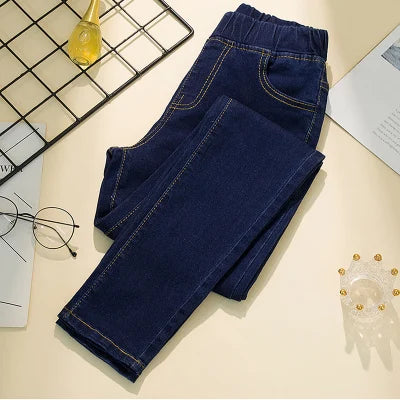 Stilla | Kvinders S 6xl Mode Designer Høj Talje Strækbar Denim Bukser (plus Størrelse)