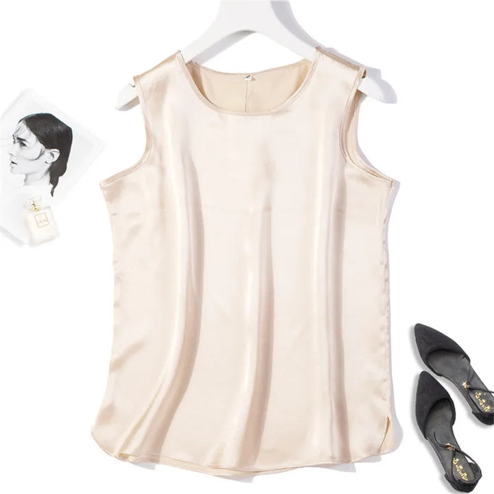 Stilla | Kvinders S 7xl Satin Toppe Mode Designer Singlets (plus Størrelse)
