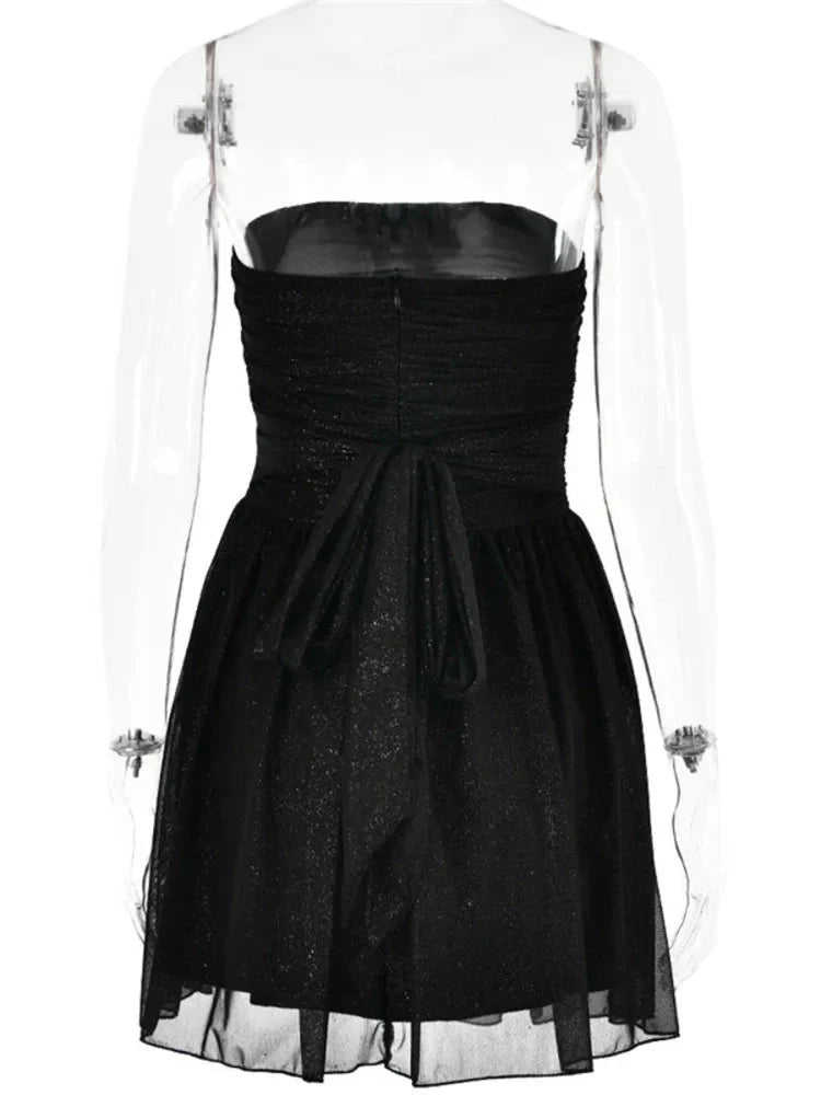 Stilla | Kvinders Paillet Designer Mode A-Linje Off Shoulder Kjoler (kort)