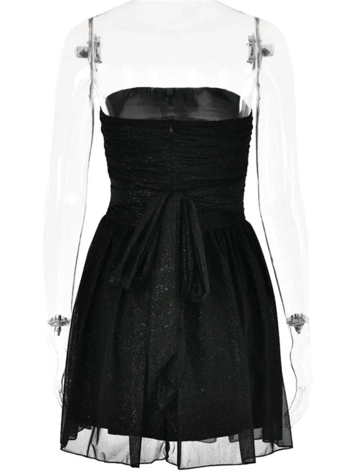 Stilla | Kvinders Paillet Designer Mode A-Linje Off Shoulder Kjoler (kort)
