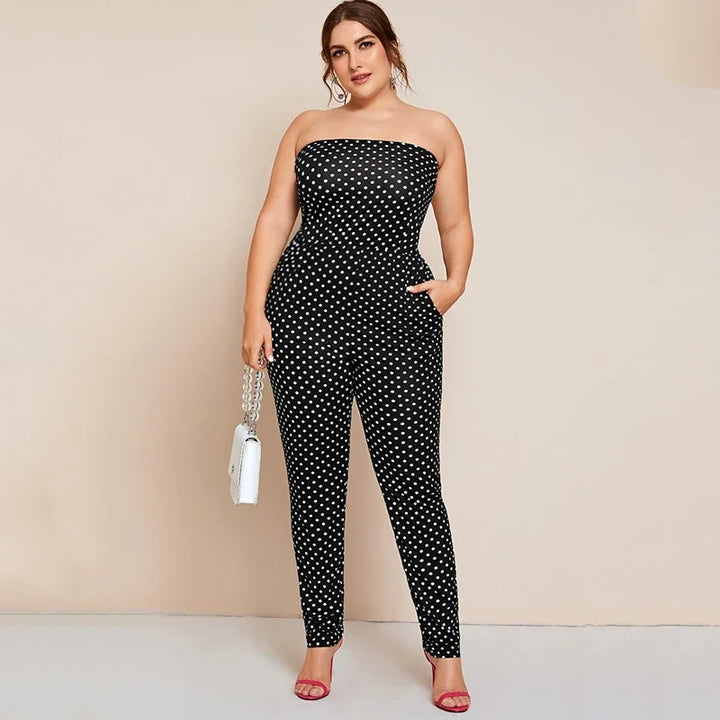 Stilla | Kvinders Slash Neck 2 8xl Mode Designer Jumpsuits (plus Størrelse)