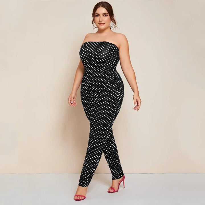 Stilla | Kvinders Slash Neck 2 8xl Mode Designer Jumpsuits (plus Størrelse)