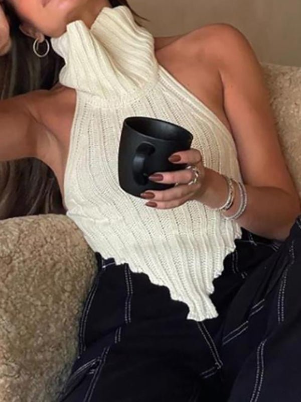 Stilla | Kvinders Tanktopper Strikket Solid Ærmeløs Tanktop