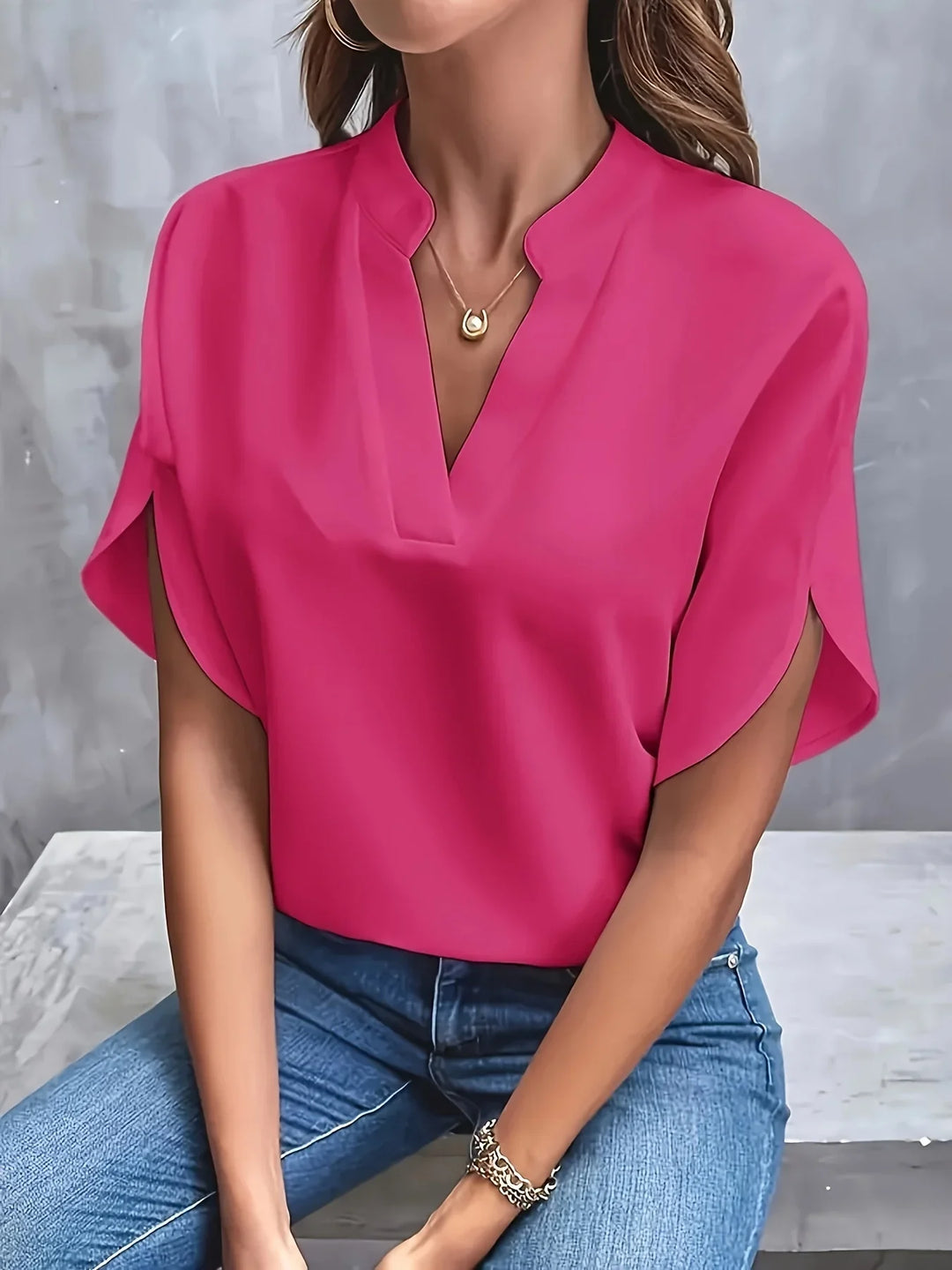 Stilla | Kvindernes Toppe 2 5xl Mode Designer Chiffon Bluse T-Shirts (plus Størrelse)