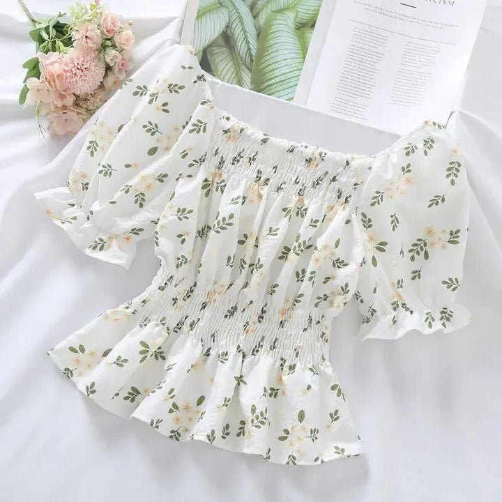 Stilla | Kvinders Toppe Flæse Blomstret Mode Designer Bluse T-Shirts