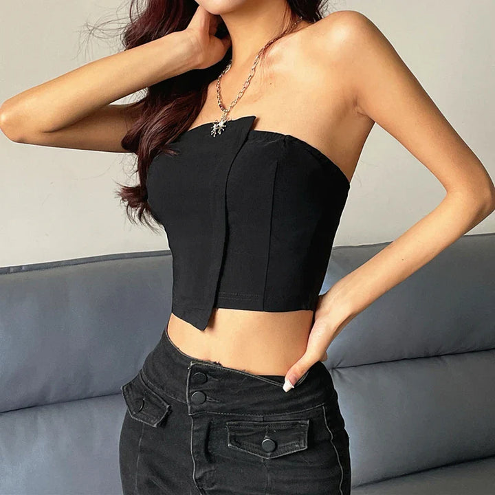 Stilla | Kvinders Tube Uregelmæssig Mode Designer Strapless Toppe Singlets
