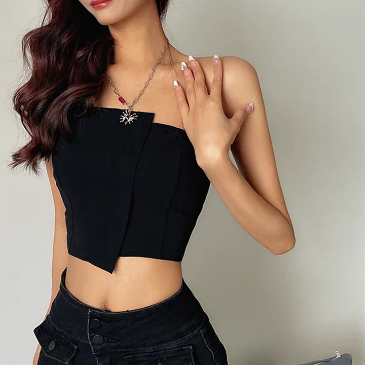 Stilla | Kvinders Tube Uregelmæssig Mode Designer Strapless Toppe Singlets