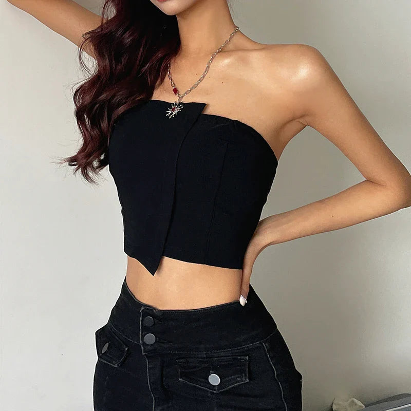 Stilla | Kvinders Tube Uregelmæssig Mode Designer Strapless Toppe Singlets