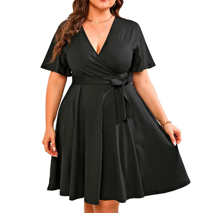 Stilla | Kvinders V-Hals Mode Designer 2 5xl Korte Kjoler (plus Størrelse)