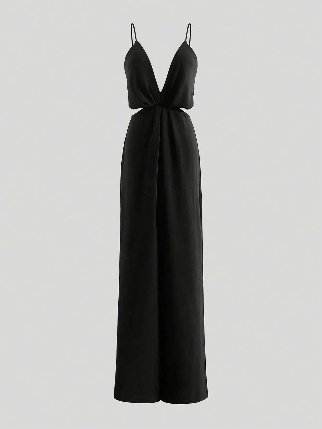 Stilla | Kvinders V-Hals Dyp Rynker Mode Designer Jumpsuits