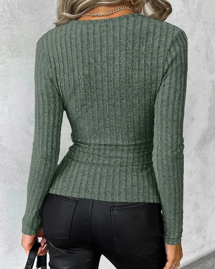 Stilla | Ribstrikpulli Slim Fit