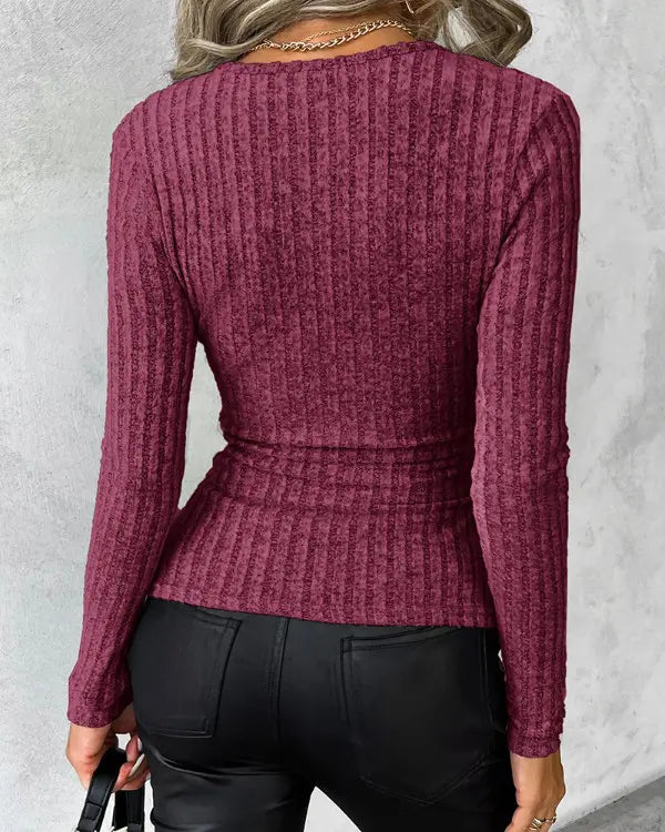 Stilla | Ribstriktrøje Slim Fit