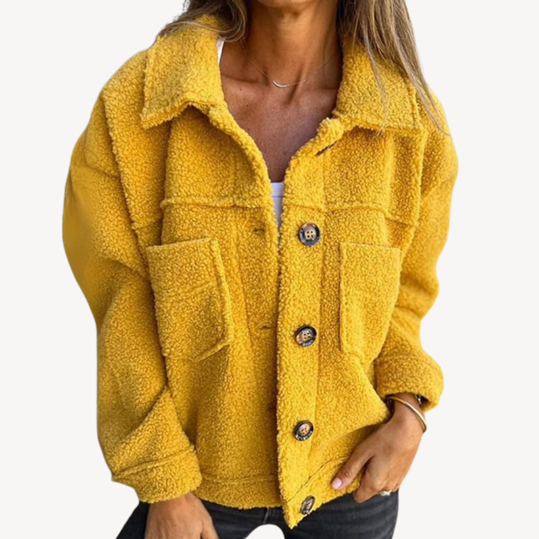 Stilla | Dame Teddyfleece Knapjakke
