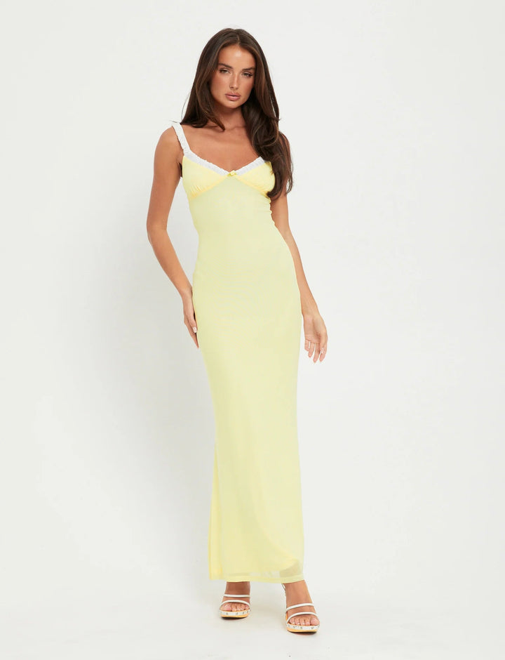 Stilla | Bodycon V-hals Maxikjole