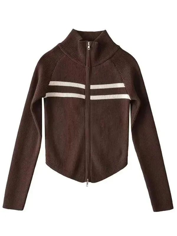 Stilla | Stribet Strikjakke Pullover