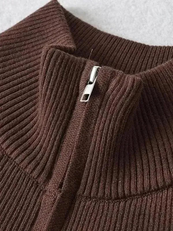 Stilla | Stribet Strikjakke Pullover