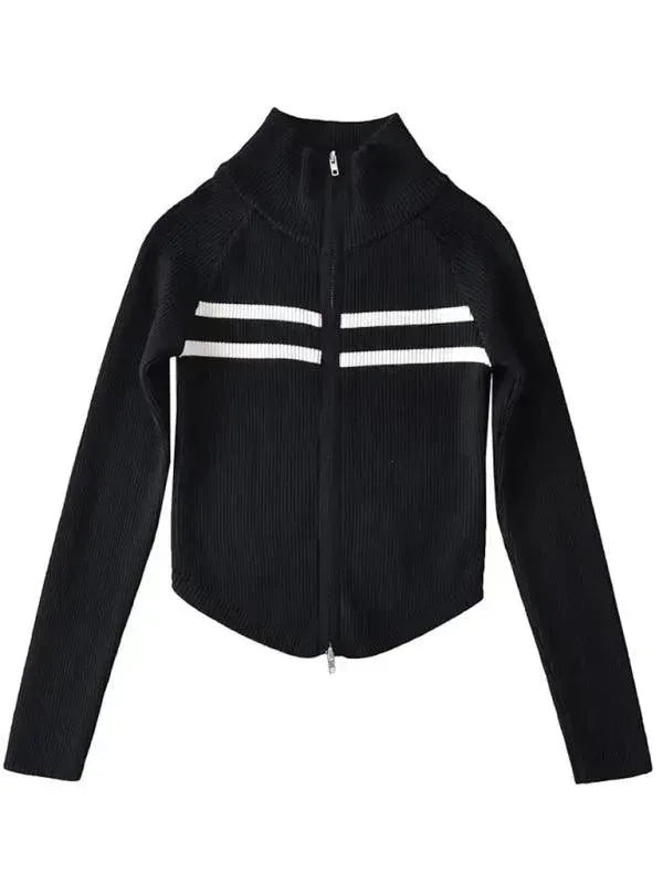 Stilla | Stribet Strikjakke Pullover