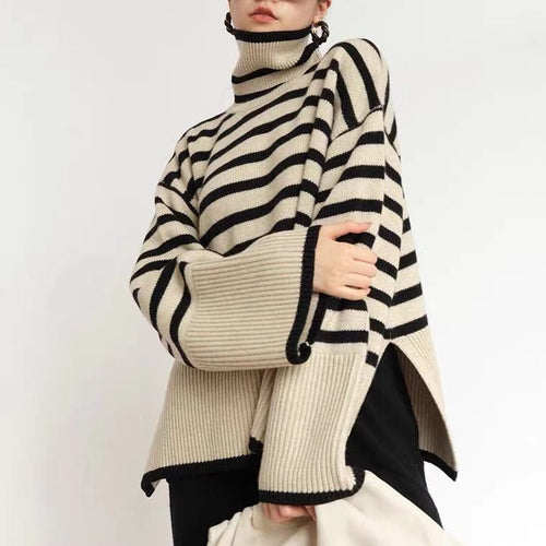 Stilla | Rullekrave Strikpullover
